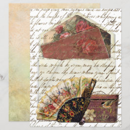 Lámina Sobre de color Vintage Insertar caja de Gorra del 