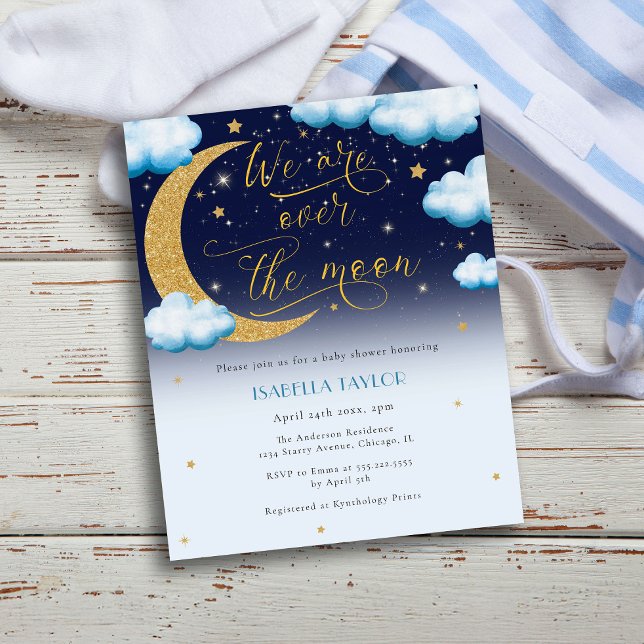 Lámina Sobre la invitación de Baby Shower de Moon Blue Bo (Subido por el creador)