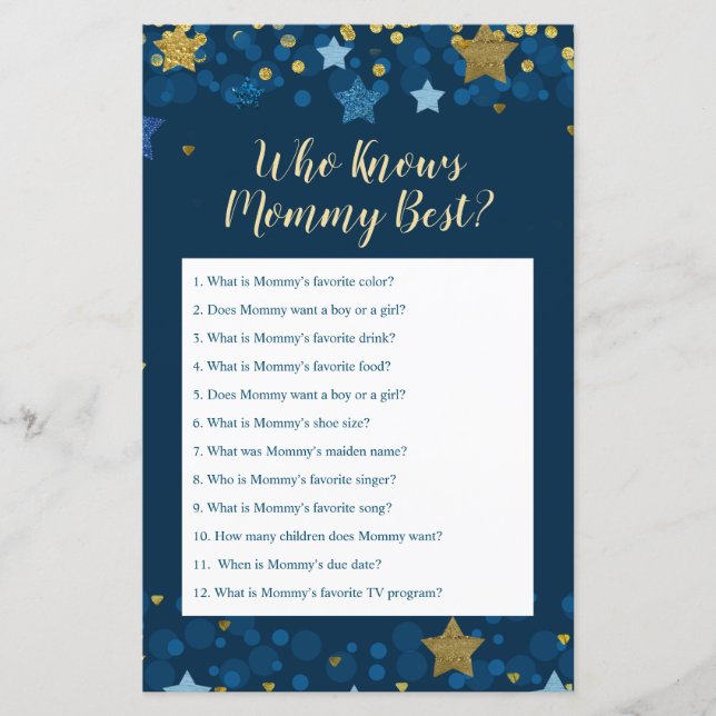 Lámina Sobre la luna Baby Shower que conoce mejor a mi ma (Anverso)