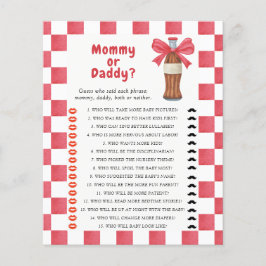 Lámina Soda baby shower Mommy or daddy game
