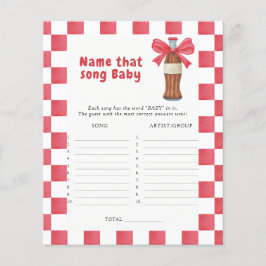 Lámina Soda baby shower Name that song baby game