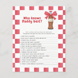Lámina Soda baby shower Who knows daddy best game