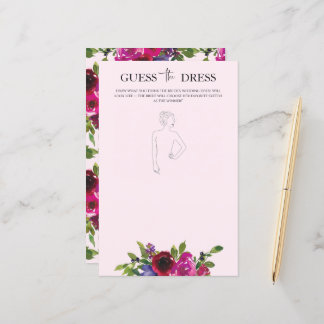 Lámina Soft Pink Watercolor Floral Bridal Shower Game