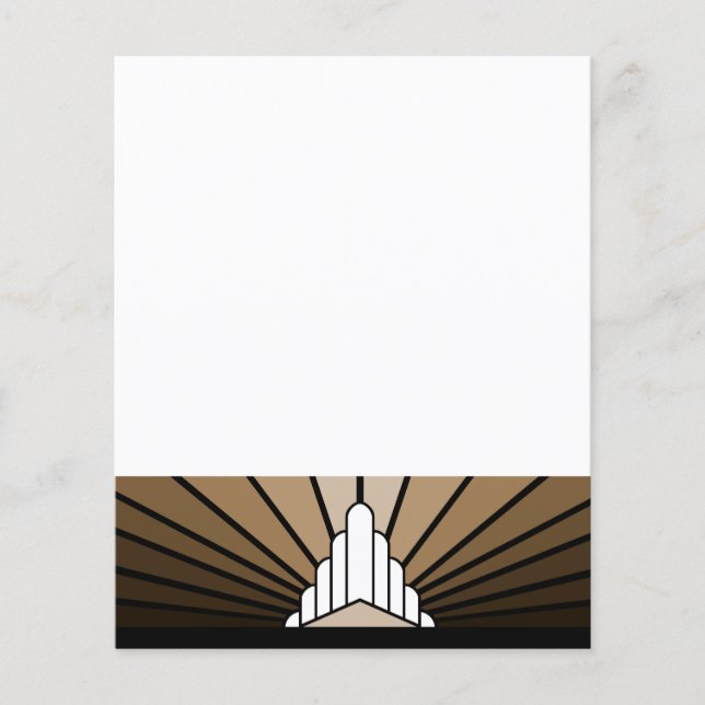Lámina Sol Art deco en papel tostado (Anverso)