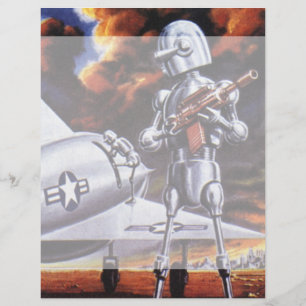 Lámina Soldados de robots militares de ciencia ficción vi