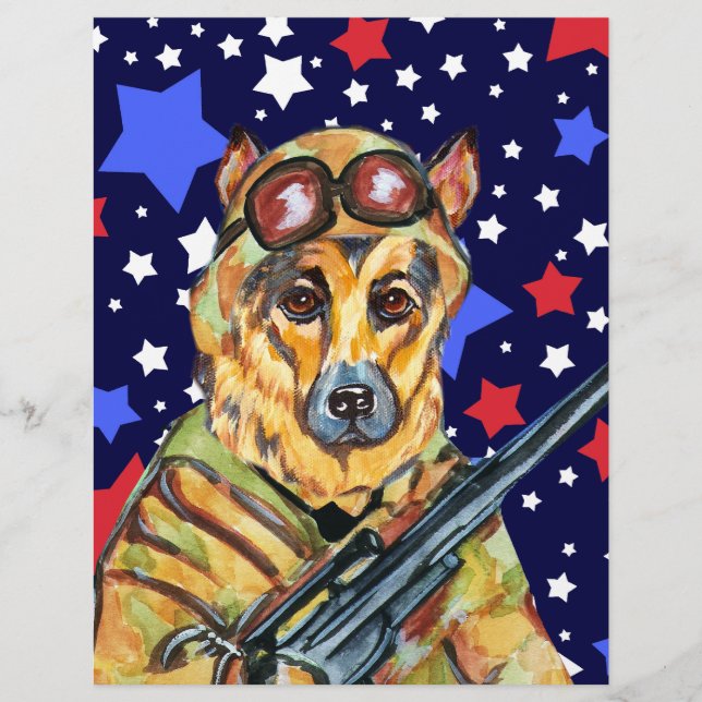 LÁMINA SOLDIER GERMAN SHEPHERD (Anverso)