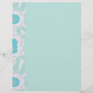 Lámina Sombras de Aqua Floral Retro Resumen Patrón