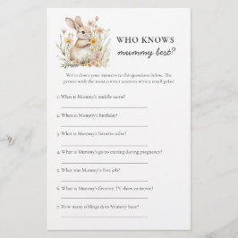 Lámina Somebunny Baby Shower Game: ¿Quién conoce mejor a 