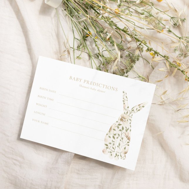 Lámina Somebunny Spring Floral Baby Shower Guesses Game (Subido por el creador)