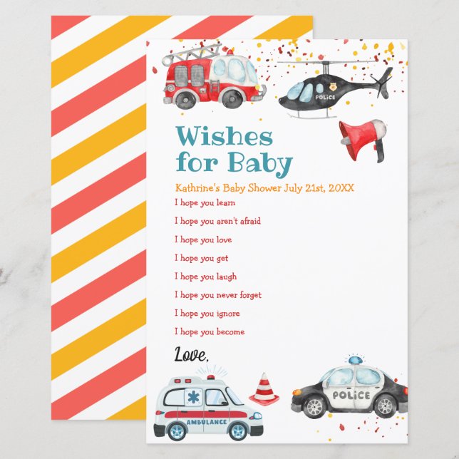 Lámina Sonar la alarma Agarra tu equipo Deseos para el be (Anverso / Reverso)