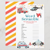 Sonar la alarma y agarrar tu equipo Word Scramble