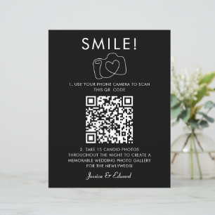 Lámina Sonríe Fotos Memorables Código Qr Código Boda de M