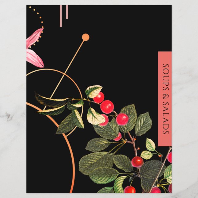 Lámina Sopa y ensalada | Inserción de receta | Cerezas ro (Anverso)