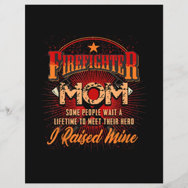Lámina Soporte para bomberos - Mamá orgullosa de bombero (Anverso)