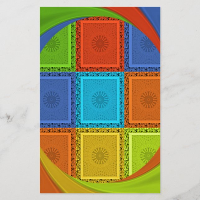 Lámina Sorprendente arte espiral dorado verde dorado (Anverso)