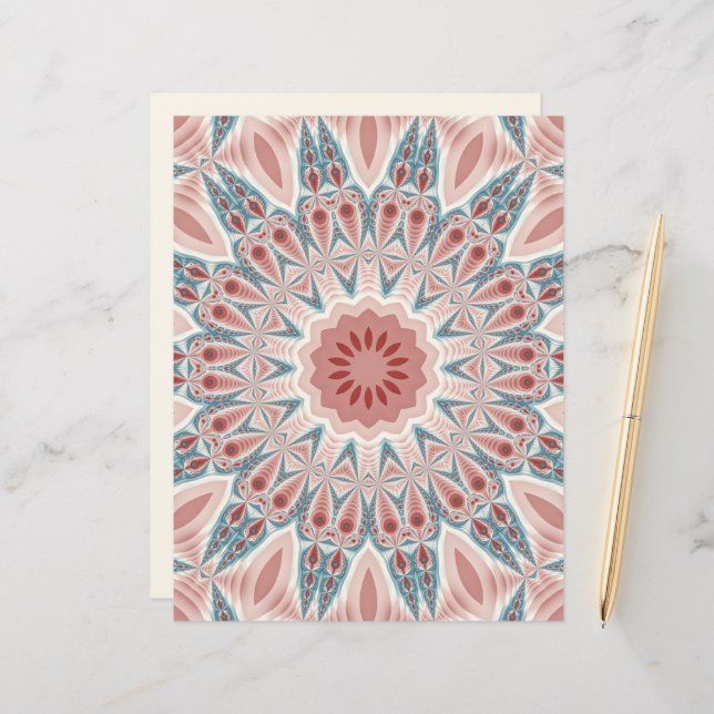 Lámina Sorprendente arte fractal moderno Kaleidoscope Man (Anverso/Reverso In Situ)