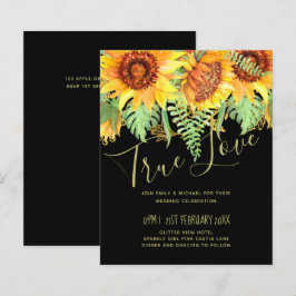 Lámina Sorprendente negro con presupuesto Boda de girasol