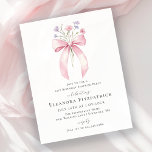 Lámina SORPRESA PRESUPUESTARIA 21ª Invitación de cumpleañ<br><div class="desc">Una coqueta rosa femenina está decorada con flores silvestres rosas y violetas.</div>