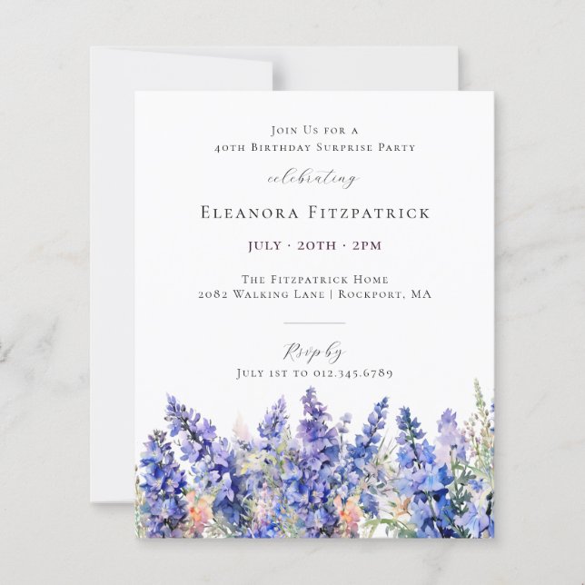 Lámina SORPRESA PRESUPUESTARIA 40 cumpleaños Julio Flor d (Anverso)