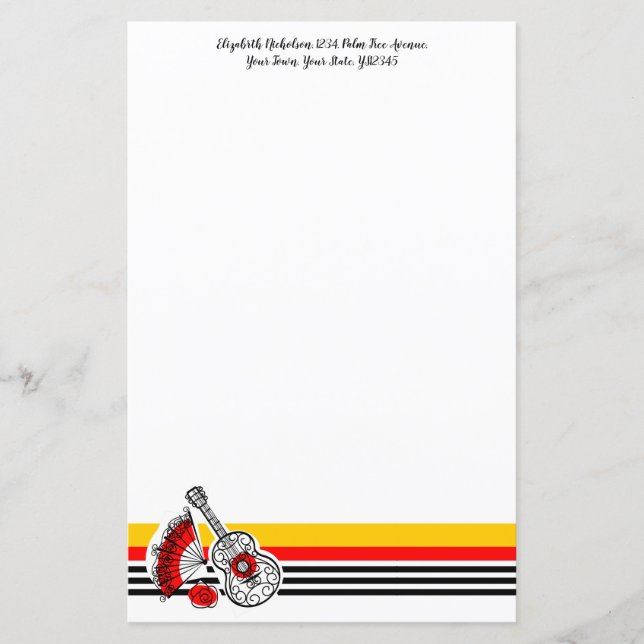 Lámina Souvenirs Classic Stripe Text 5.5 x 8.5 (Anverso)