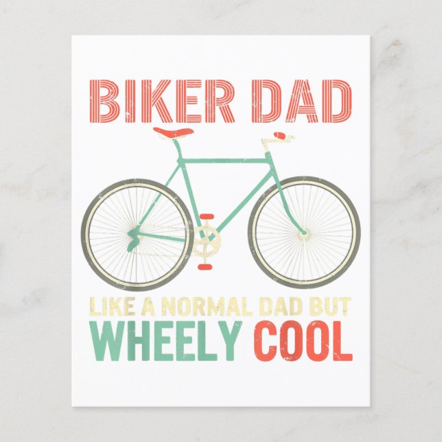 Lámina Soy Biker Dad Fathers Day Wheely Cooler Bicicleta (Anverso)