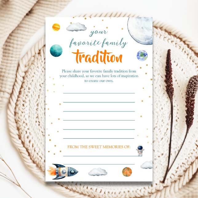 Lámina Space Theme Family Tradition Advice Baby Shower (Subido por el creador)