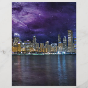 Lámina Spacey Chicago Skyline