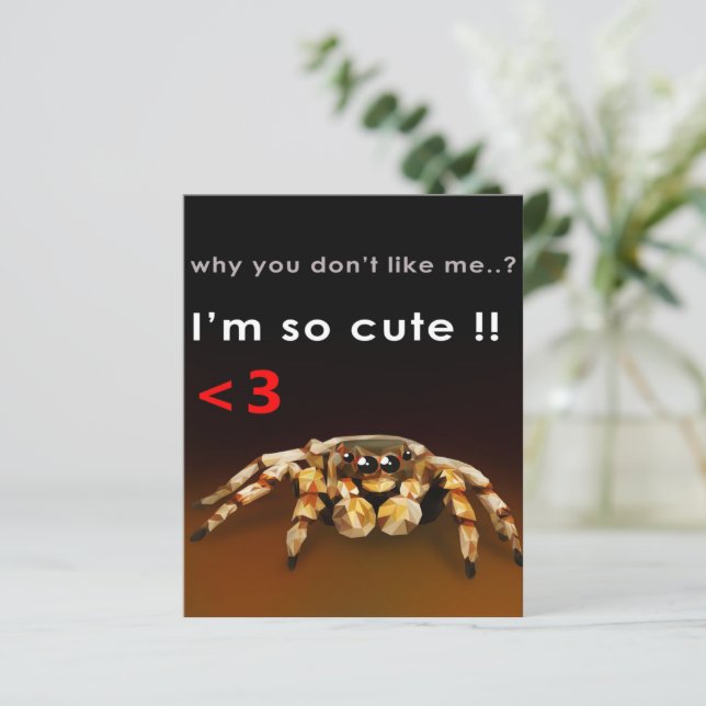 Lámina Spider, soy muy lindo | Araña Lover Gift (Anverso de pie)