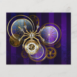 Lámina Spider Steampunk sobre fondo morado