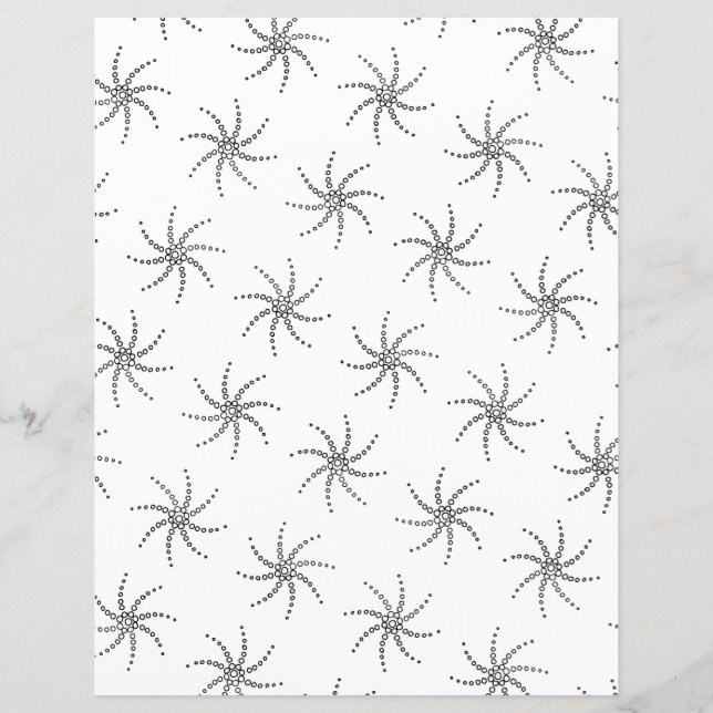 Lámina Spiral Swirls, puntos blancos delineados en papel  (Anverso)