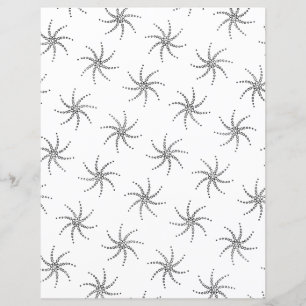Lámina Spiral Swirls, puntos blancos delineados en papel 