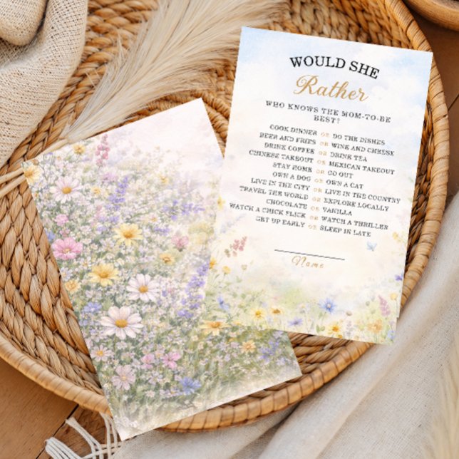 Lámina Spring Wildflower Garden Mom-to-Be Game (Subido por el creador)