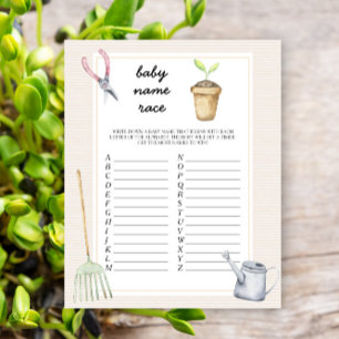 Lámina sprout baby ducha - juego de carreras de nombre de