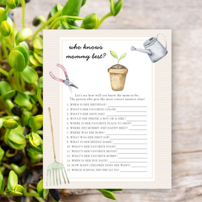 Lámina sprout baby ducha - Quién conoce mejor a mamá (Subido por el creador)