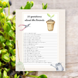 Lámina Sprout - juegos - 20 preguntas sobre los padres