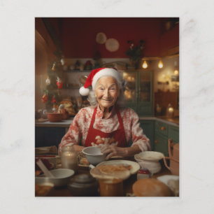 Lámina Sra. Santa Baking Cake