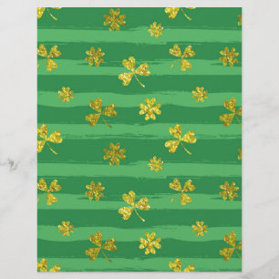 Lámina st patricks shamrock dorado