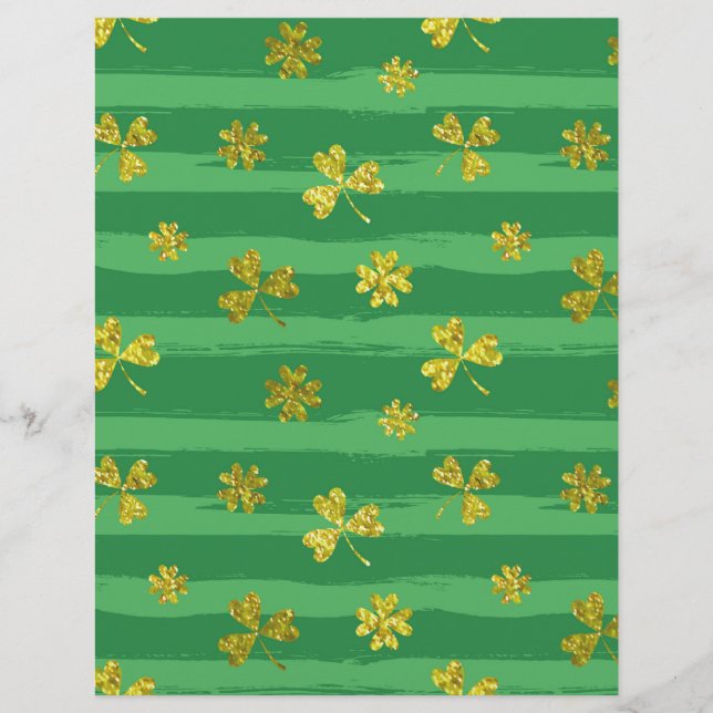 Lámina st patricks shamrock dorado (Anverso)