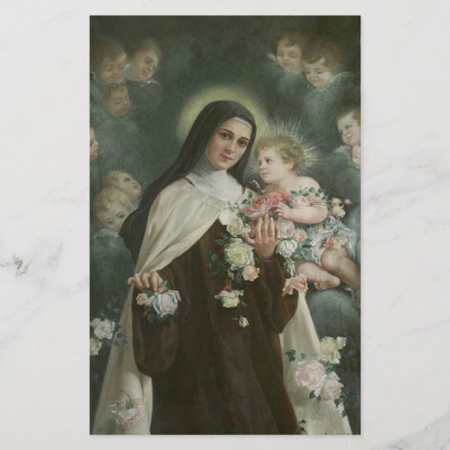 Lámina St. Therese los ángeles de los pequeños Rosas de f (Anverso)