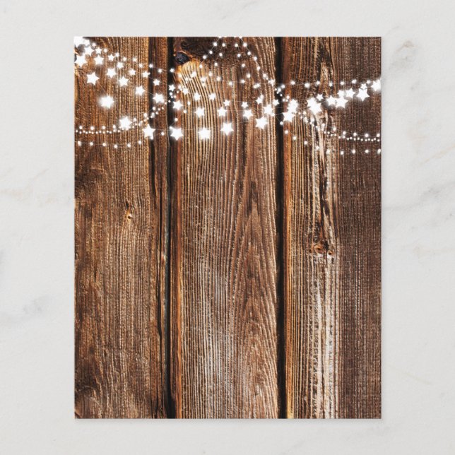 Lámina Star Lights & Wood Grain Scrapbook Paper (Anverso)
