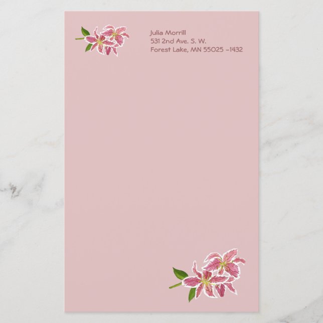 Lámina stargazer lily (Anverso)