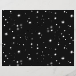 Lámina Starlight Sparkles Black and White Stars
