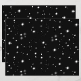 Lámina Starlight Sparkles Black and White Stars