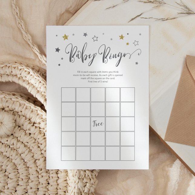 Lámina Stars Baby Bingo | Juego de Baby Shower para revel (Subido por el creador)