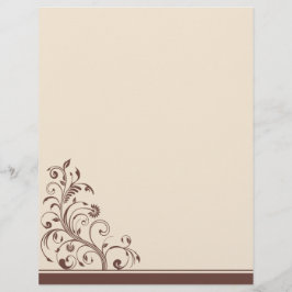 Lámina Stationery Boda floral marrón y crema