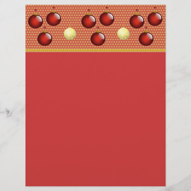 Lámina Stationery de Navidades rojos (Anverso)