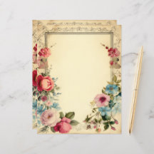 Stationery de Shabby Chic Floral Junk Journal