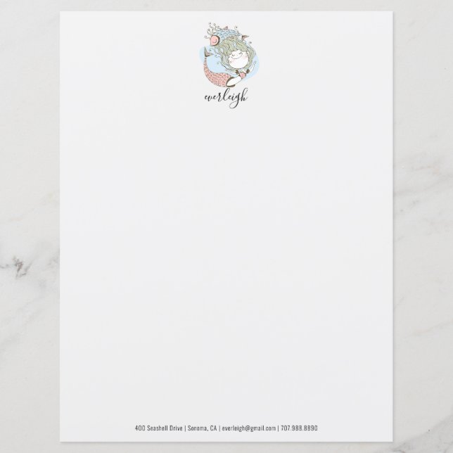 Lámina Stationery de sirvienta personalizada (Anverso)