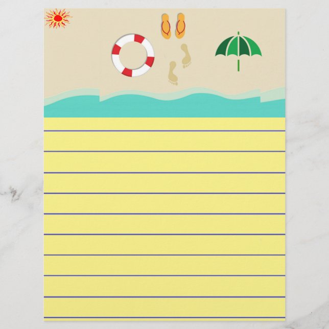 Lámina Stationery de verano divertido (Anverso)