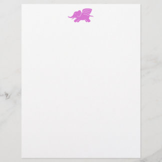 Lámina Stationery Elephant Rosa